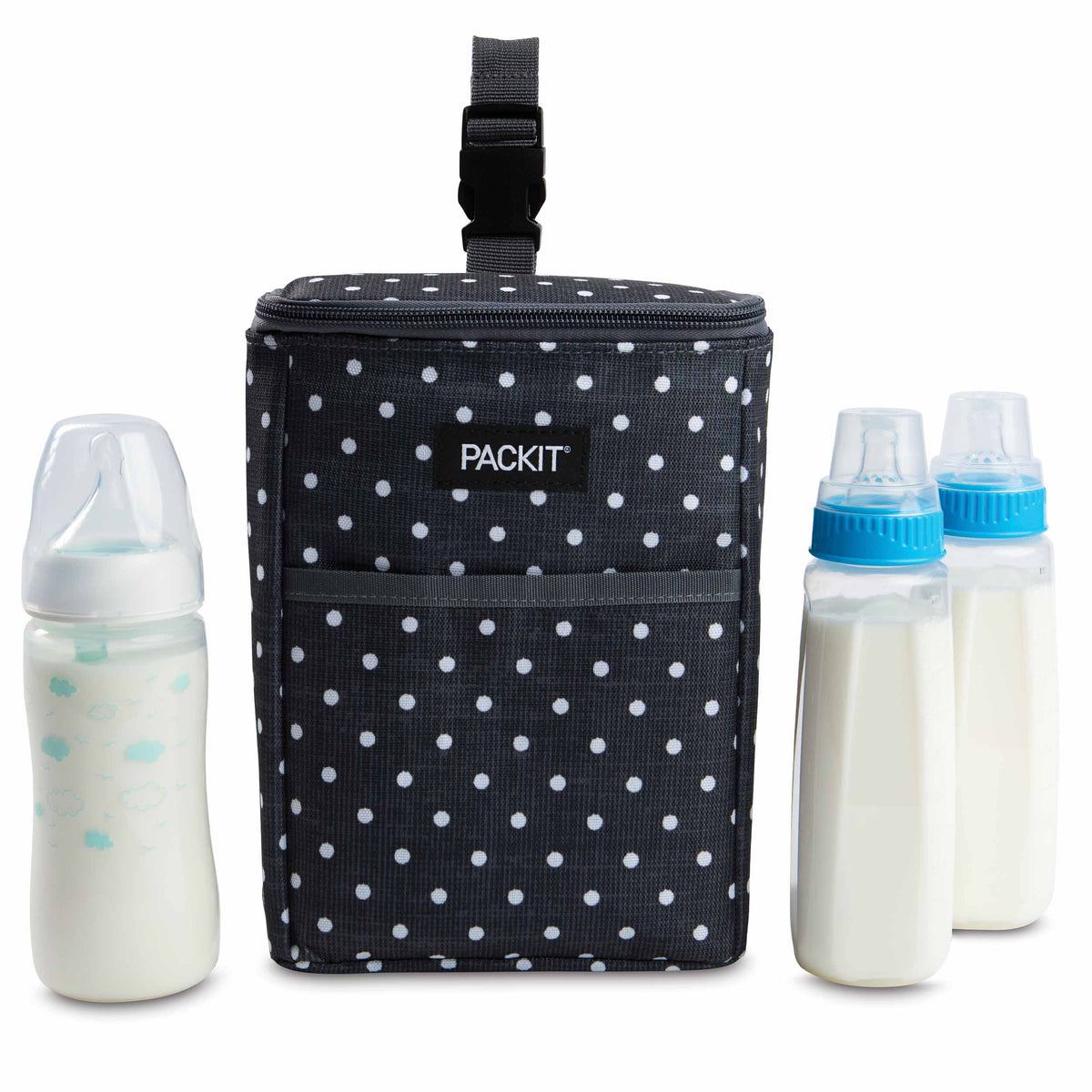 freezable-double-baby-bottle-bag-v8 2023_Double-Bottle-Bag_Polka-Dots_Front_Food-Combo_3-Bottles_Lores.jpg