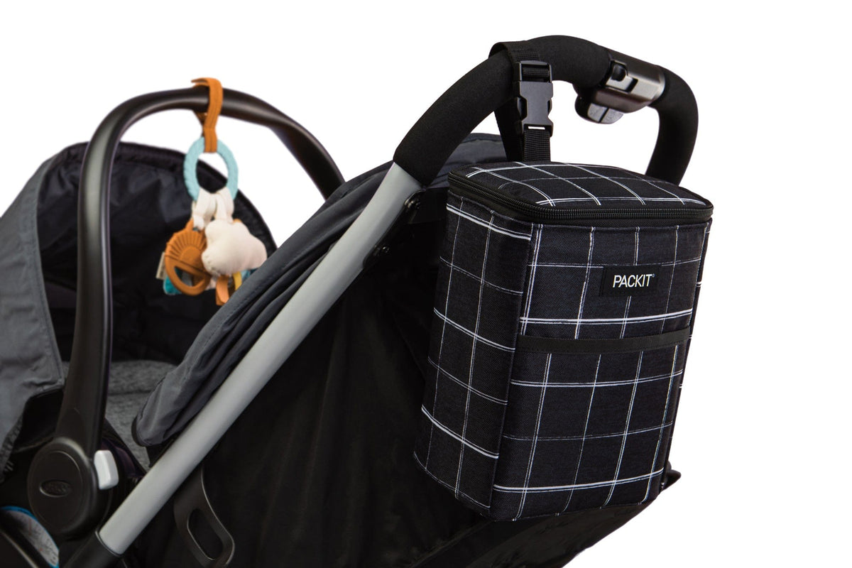 freezable-double-baby-bottle-bag-v8 freezable-double-baby-bottle-bag-black-grid-lifestyle-stroller.jpg